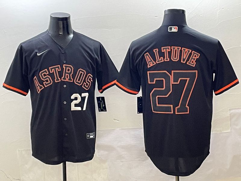 Men Houston Astros #27 Altuve Black Game Nike 2025 MLB Jersey style 4253